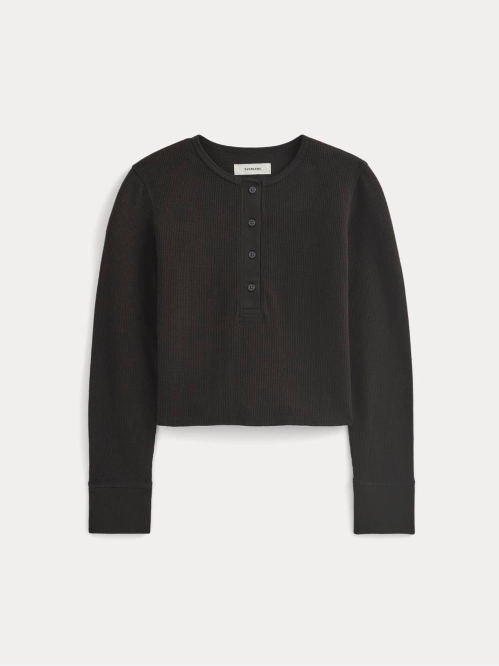Everlane boxy henley in black size small - Picture 2 of 5